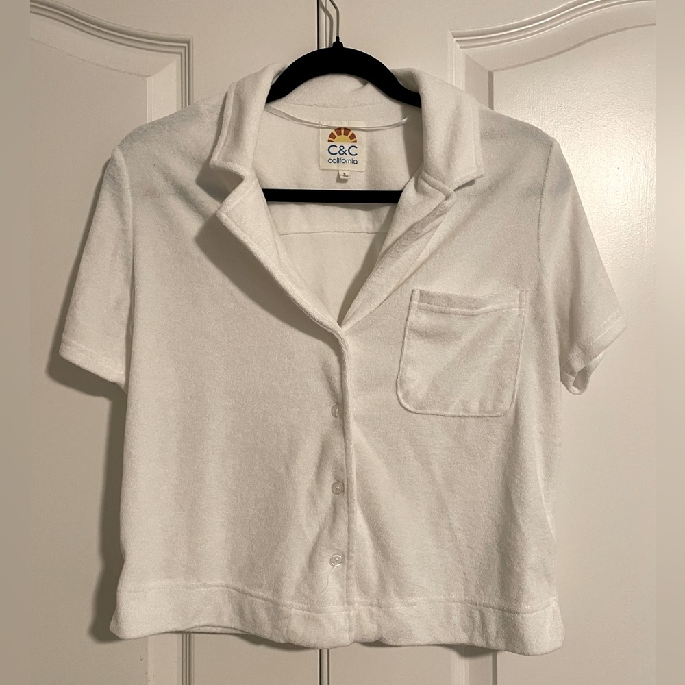 C&C California Womens Terry Cloth Top